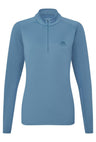 Mountain Equipment Cerrig Women's LS Zip T in Stellar Blue - Front