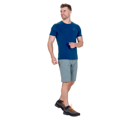 Mountain Equipment Comici Men's Short in Goblin Blue - Walking Front Model