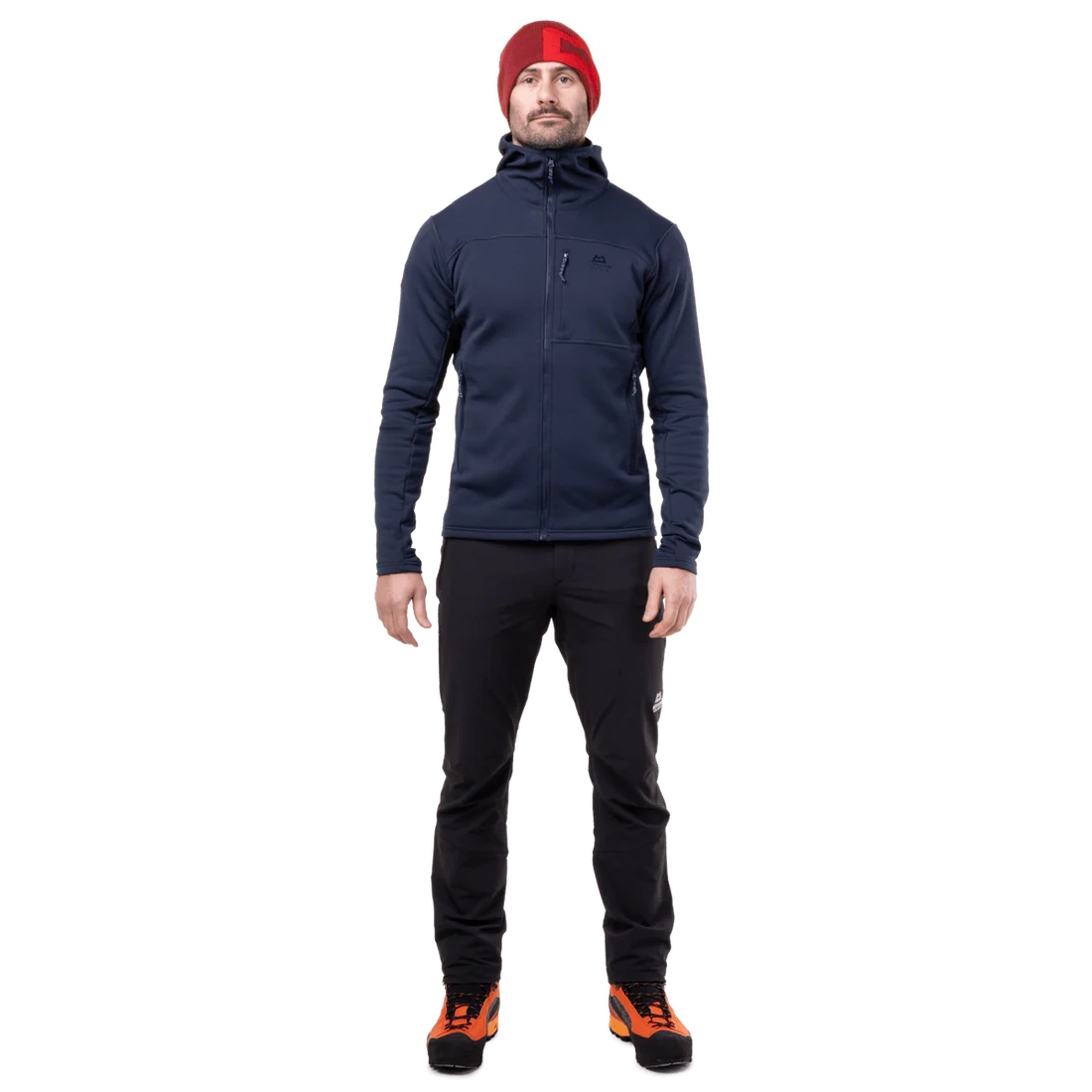 Mountain Equipment Durian Hooded Men's Jacket in Cosmos - Front Fit