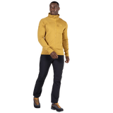 Mountain Equipment Durian Hooded Men's Jacket in Mustard - Front Fit 2