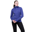 Mountain Equipment Durian Hooded Women's Jacket in Clematis - Front Fit