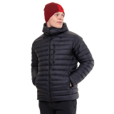 Mountain Equipment Earthrise Hooded Men's Jacket in Black/Black - Front Model