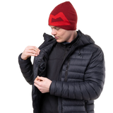 Mountain Equipment Earthrise Hooded Men's Jacket in Black/Black - Open Front Model