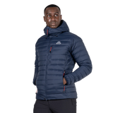 Mountain Equipment Earthrise Hooded Men's Jacket in Cosmos - Fabric Detail Model