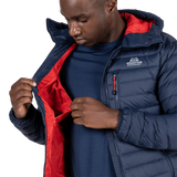 Mountain Equipment Earthrise Hooded Men's Jacket in Cosmos - Front Model