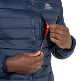 Mountain Equipment Earthrise Hooded Men's Jacket in Cosmos - Hood Close Up Model