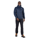 Mountain Equipment Earthrise Hooded Men's Jacket in Cosmos - Hood Up Model