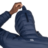 Mountain Equipment Earthrise Hooded Men's Jacket in Cosmos - worn