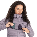Mountain Equipment Earthrise Hooded Women's Jacket in Allium - hand pocket detail