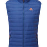Mountain Equipment Earthrise Men's Vest in Admiral Blue - flat lay