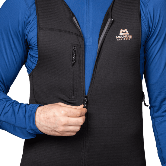 Mountain Equipment Eclipse Salopette in Black - 2-Way YKK Front Zip Detail