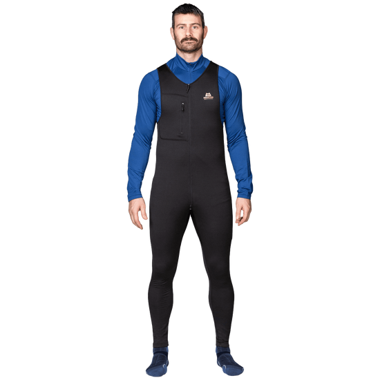 Mountain Equipment Eclipse Salopette in Black - Front Fit on Model