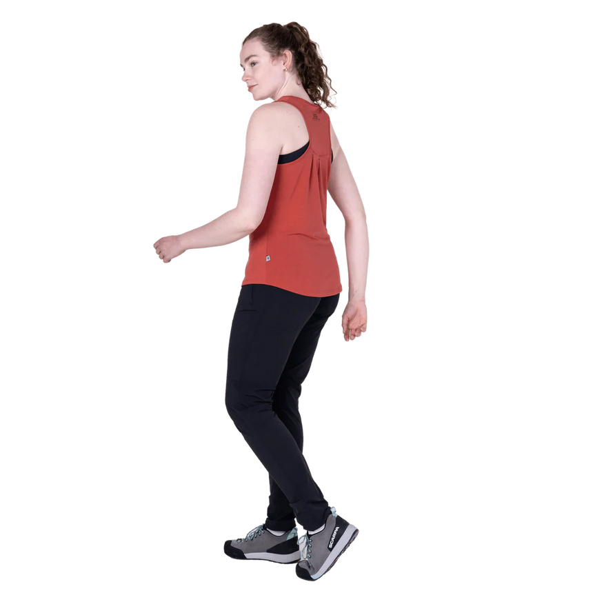 Mountain Equipment Equinox Women's Vest in Rosewood - On Model Back