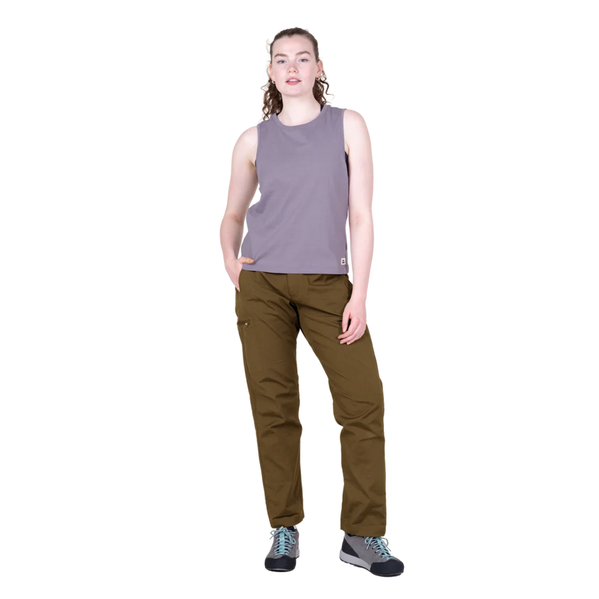 Mountain Equipment Fairhead Women's Tank in Allium - Front full length model view