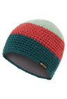Mountain Equipment Flash Women's Beanie in DTeal/Rosewood/Lichen - Flat Lay