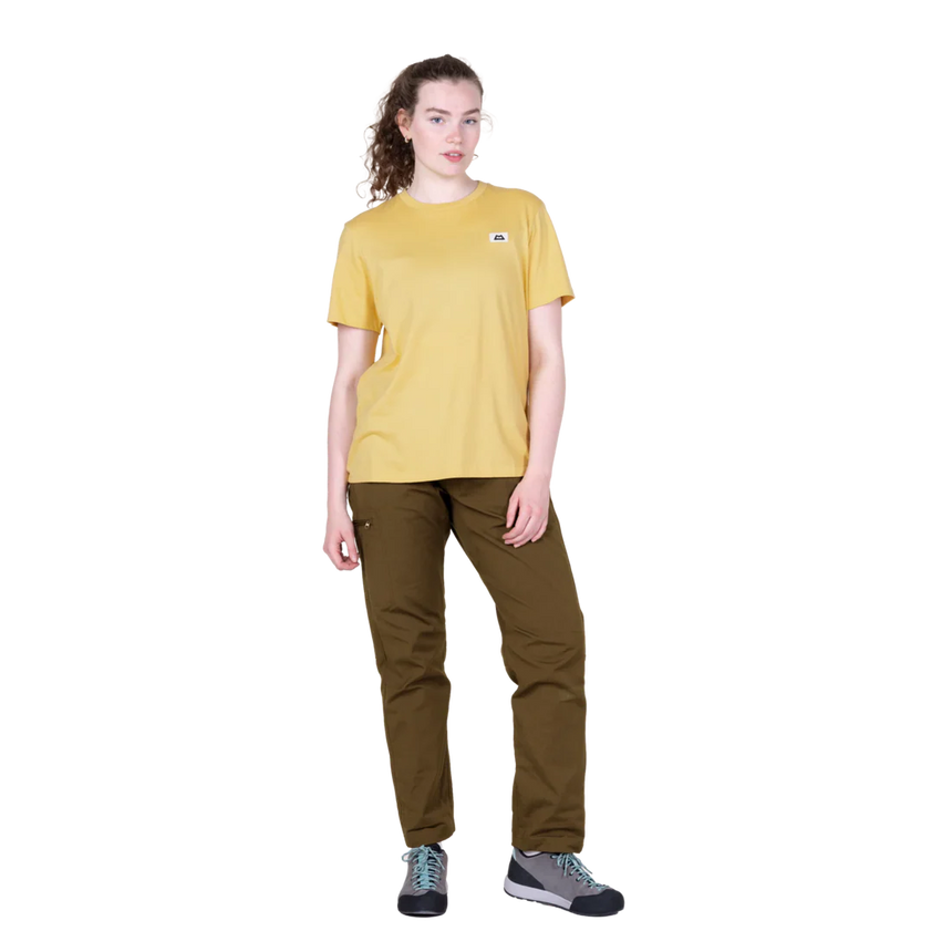 Mountain Equipment Flowstone Women's Pant in Desert Palm - Front full length model view