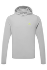 Mountain Equipment Glace Hooded Men's Top in Mist - Flat lay