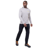 Mountain Equipment Glace Hooded Men's Top in Mist - Three quarter view