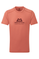 Mountain Equipment Headpoint Emblem Men's Tee in Etruscan Red - Front Flat
