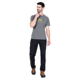 Mountain Equipment Headpoint Emblem Men's Tee in Flint Grey - Side Model