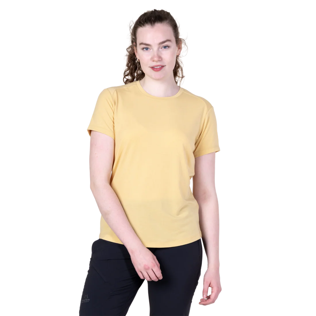 Mountain Equipment Headpoint Women's Tee in Rattan - On Model Front Walk