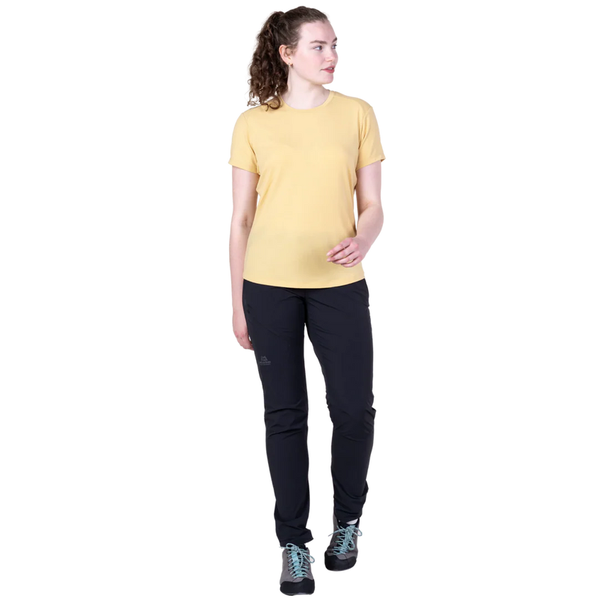 Mountain Equipment Headpoint Women's Tee in Rattan - On Model Front