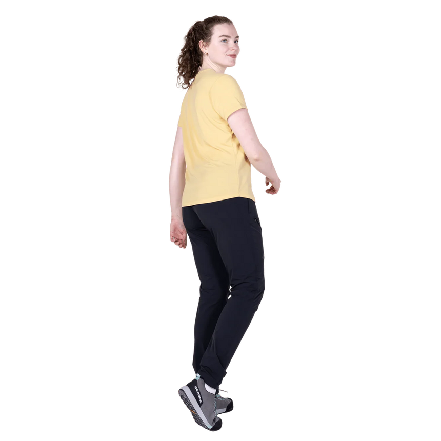 Mountain Equipment Headpoint Women's Tee in Rattan - On Model Side