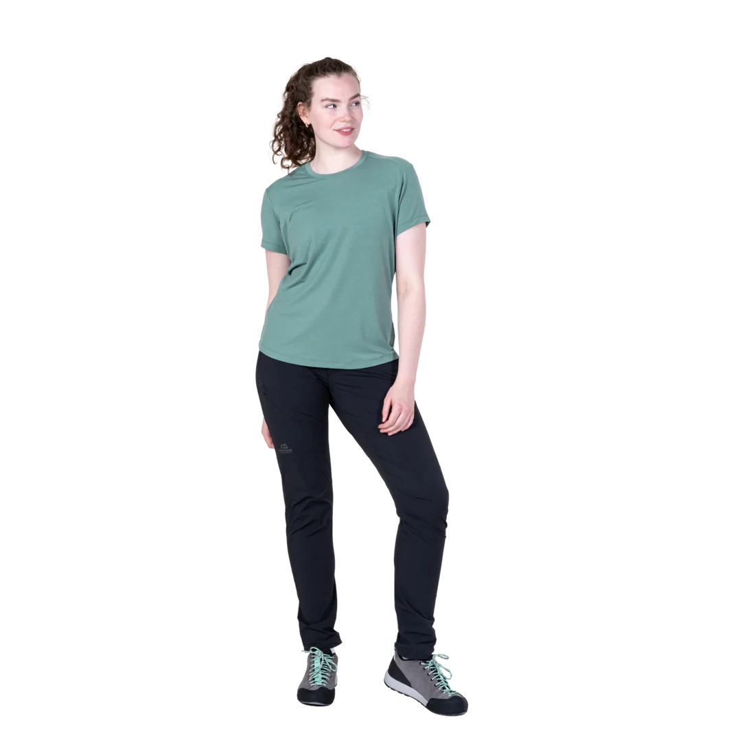 Mountain Equipment Headpoint Women's Tee in Sea Pine - On Model Back
