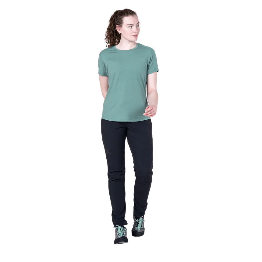 Mountain Equipment Headpoint Women's Tee in Sea Pine - On Model Front Full