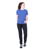 Mountain Equipment Headpoint Women's Tee in Vivid Blue - On Model Front Full