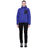 Mountain Equipment Highpile Hooded Women's Jacket in Clematis/Cosmos - On Model Front Full