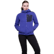 Mountain Equipment Highpile Hooded Women's Jacket in Clematis/Cosmos - On Model Front