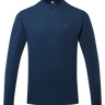 Mountain Equipment Ignis Long Sleeve Men's Zip Tee in Cosmos - Flat Lay