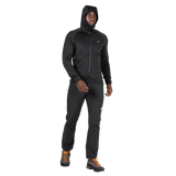 Mountain Equipment Jorasses Hooded Men's Jacket in Black - On Model Front, Hood Up