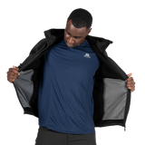 Mountain Equipment Jorasses Hooded Men's Jacket in Black - On Model Front, Layering