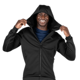 Mountain Equipment Jorasses Hooded Men's Jacket in Black - On Model Hood Detail