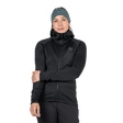 Mountain Equipment Jorasses Hooded Women's Jacket in Black - On Model Front, Hood Up