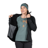 Mountain Equipment Jorasses Hooded Women's Jacket in Black - On Model Front, Layering