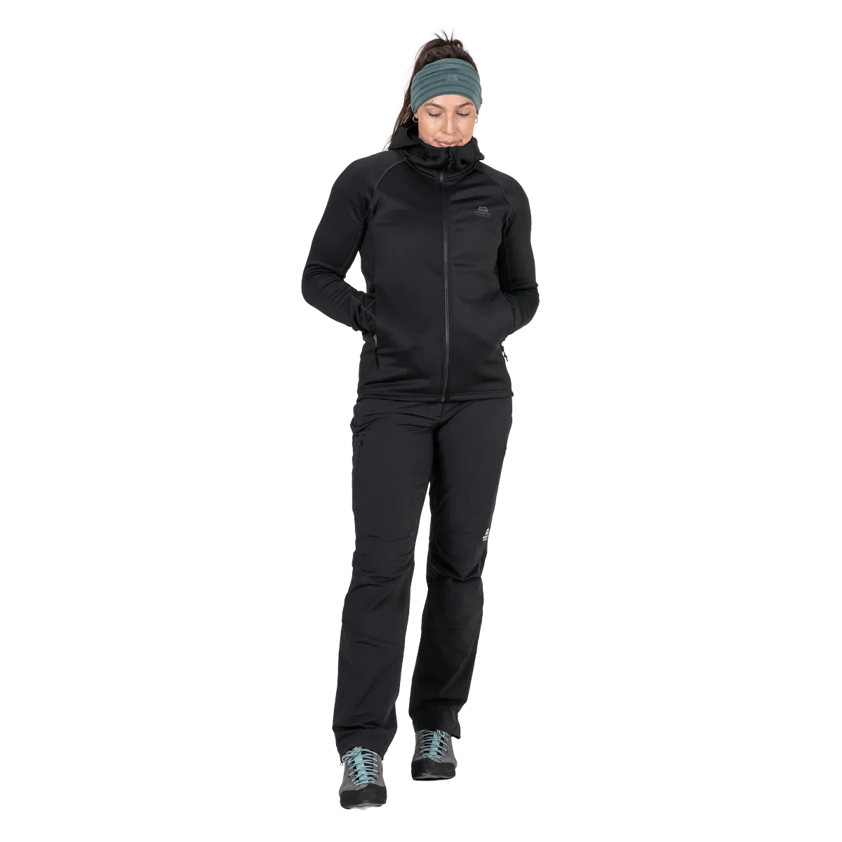 Mountain Equipment Jorasses Hooded Women's Jacket in Black - On Model Front