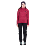 Mountain Equipment Jorasses Hooded Women's Jacket in Maroon - On Model Front