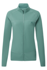 Mountain Equipment Jorasses Lite Women's Jacket in Sea Pine - front view showing 246 g/m² Powerfleece fabric and regular fit