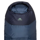 Mountain Equipment Klimatic I Women's Sleeping Bag in Dusk - Hood Closed Detail