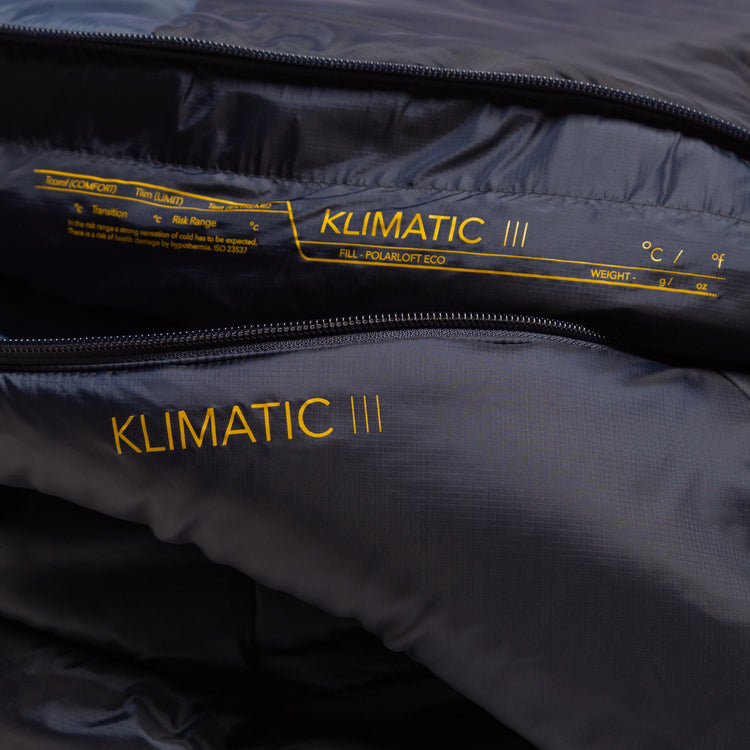 Mountain Equipment Klimatic II Sleeping Bag in Dusk - Branding