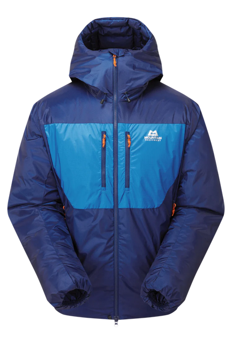 Mountain Equipment Kryos Men's Jacket in Admiral/Atlantic - Flat Lay Front