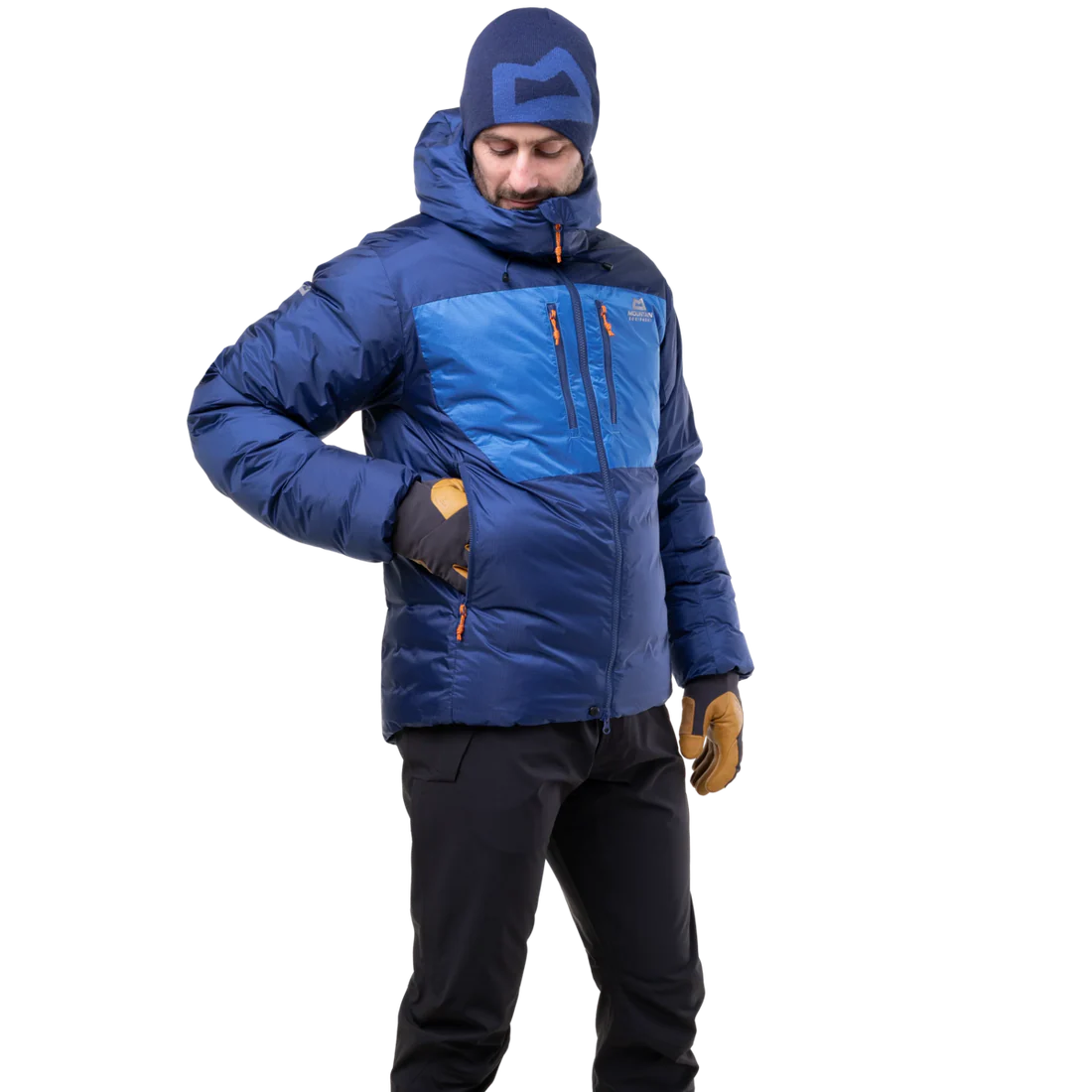 Mountain Equipment Kryos Men's Jacket in Admiral/Atlantic - On Model Walking Back