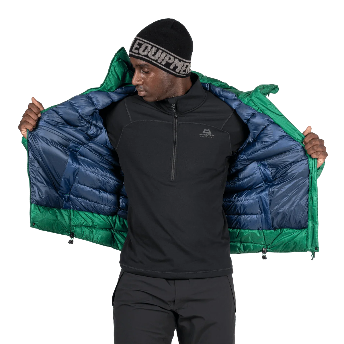 Mountain Equipment Kryos Men's Jacket in Alpine Green - Lining Detail