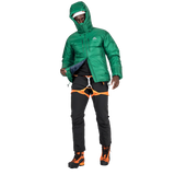 Mountain Equipment Kryos Men's Jacket in Alpine Green - On Model Harness Detail
