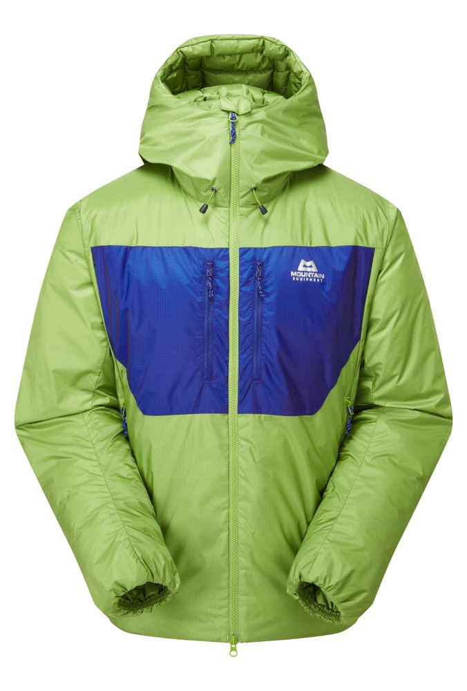 Mountain Equipment Kryos Men's Jacket in Cactus/Admiral - Flat Lay Front