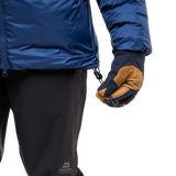 Mountain Equipment Kryos Women's Jacket in Admiral Blue - Pocket and Glove Detail