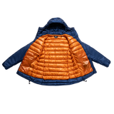 Mountain Equipment Kryos Women's Jacket in Admiral Blue - Flat Lay Open
